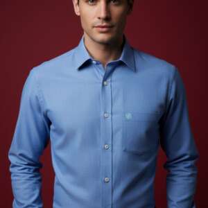 Formal blue color shirt ( slim fit )